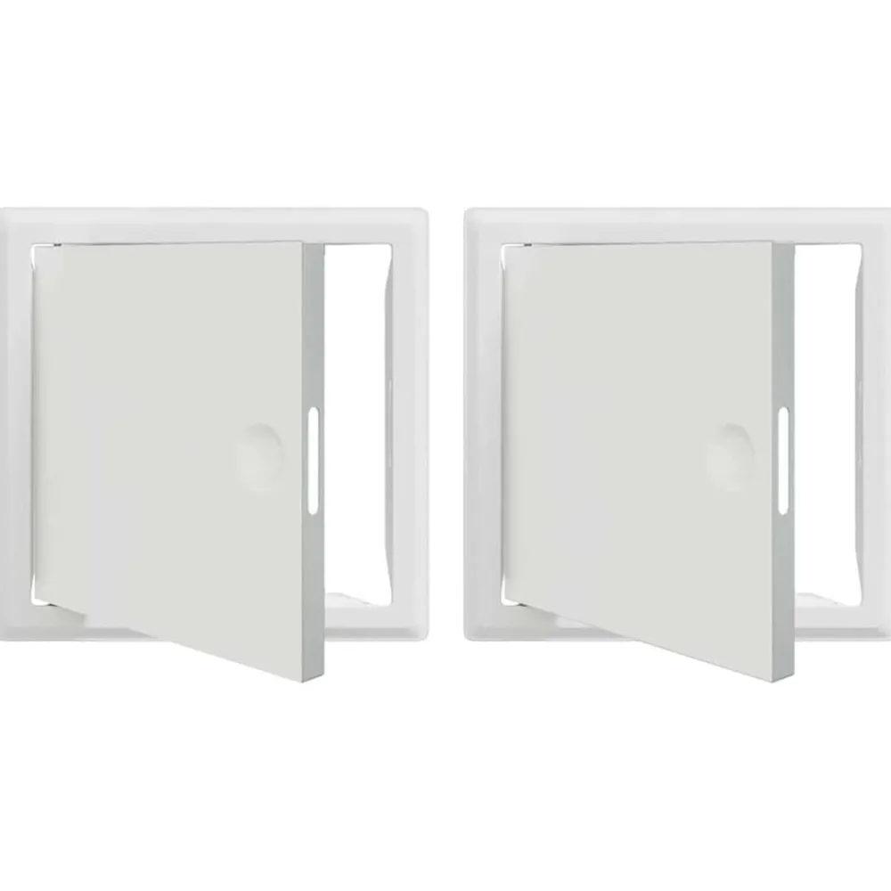 Bouwmaterialen*vidaXL Toegangs paneel 2 pcs Wit 23 x 23 x 3 cm Staal