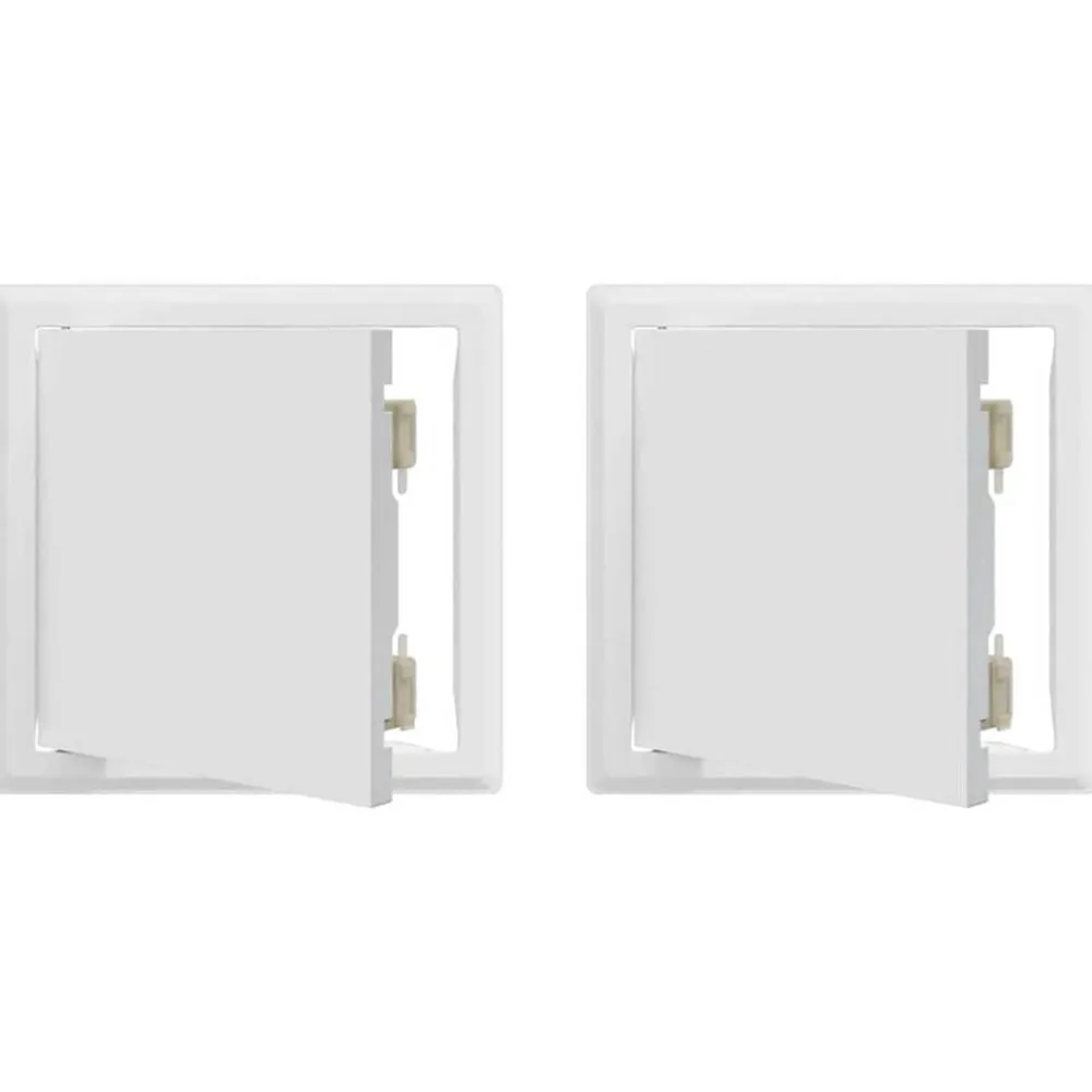 Toegangs paneel 2 pcs Wit 23 x 23 x 3 cm Staal>vidaXL Clearance