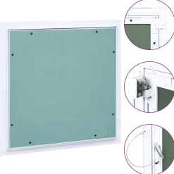 Toegangspaneel met aluminium frame en gipsplaat 200x200 mm>vidaXL New