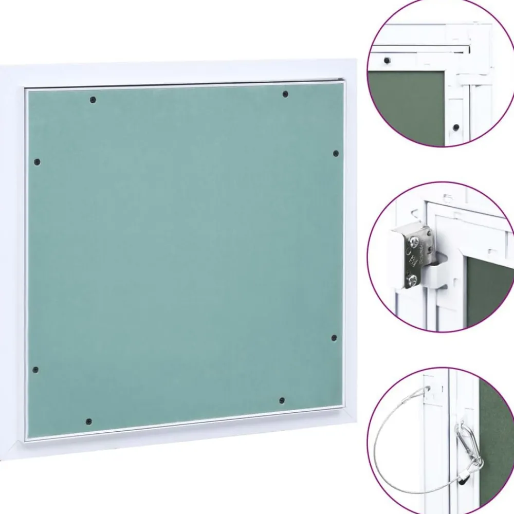 Toegangspaneel met aluminium frame en gipsplaat 200x200 mm>vidaXL New