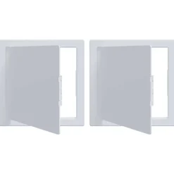Bouwmaterialen*vidaXL Toegangs-panelen 2 pcs Wit 15 x 15 cm ABS Kunststof