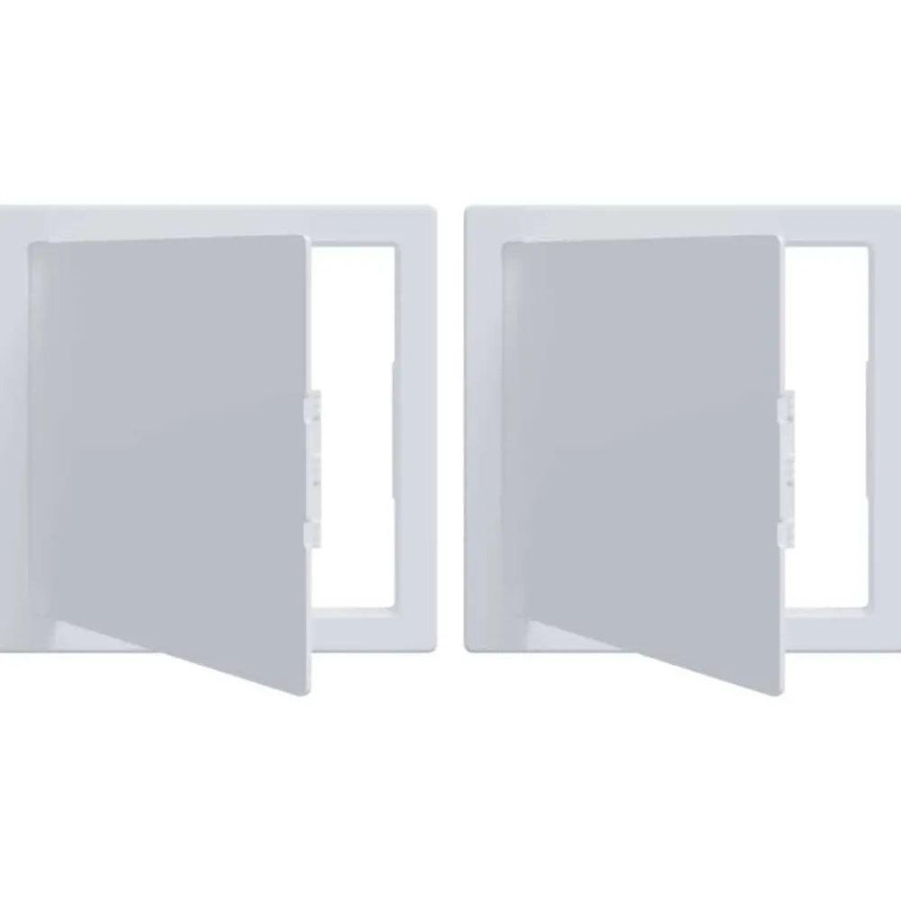 Bouwmaterialen*vidaXL Toegangs-panelen 2 pcs Wit 15 x 15 cm ABS Kunststof