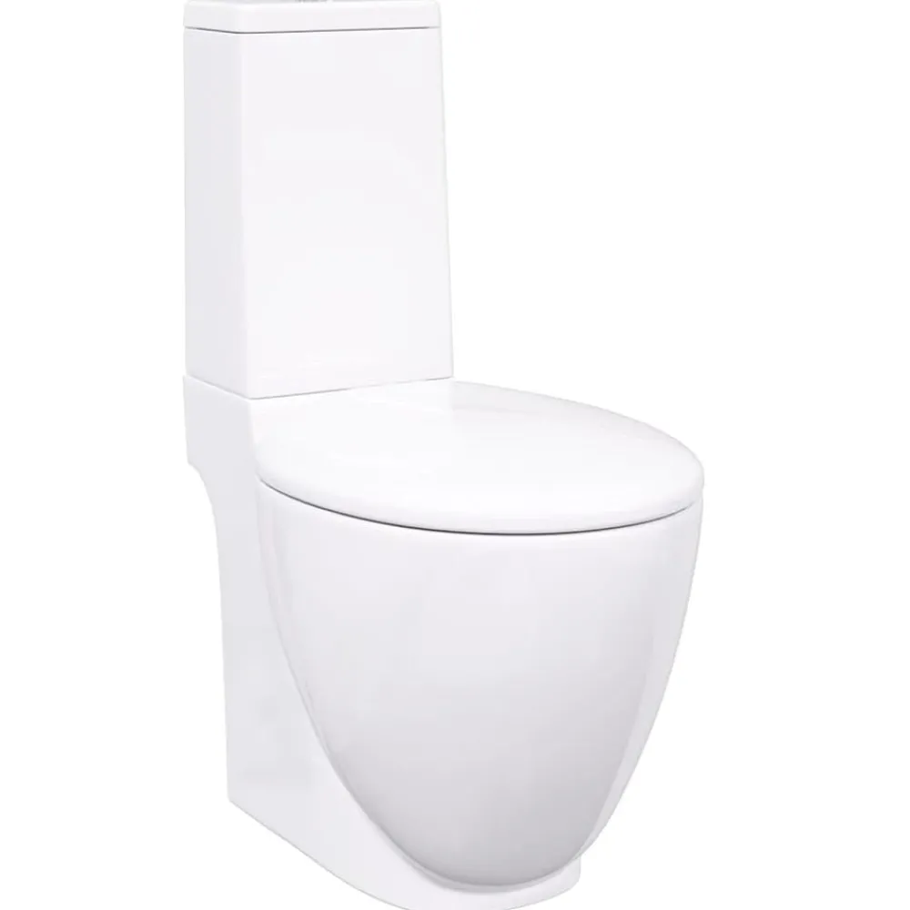 Toilet met afvoer achter keramiek>vidaXL Best