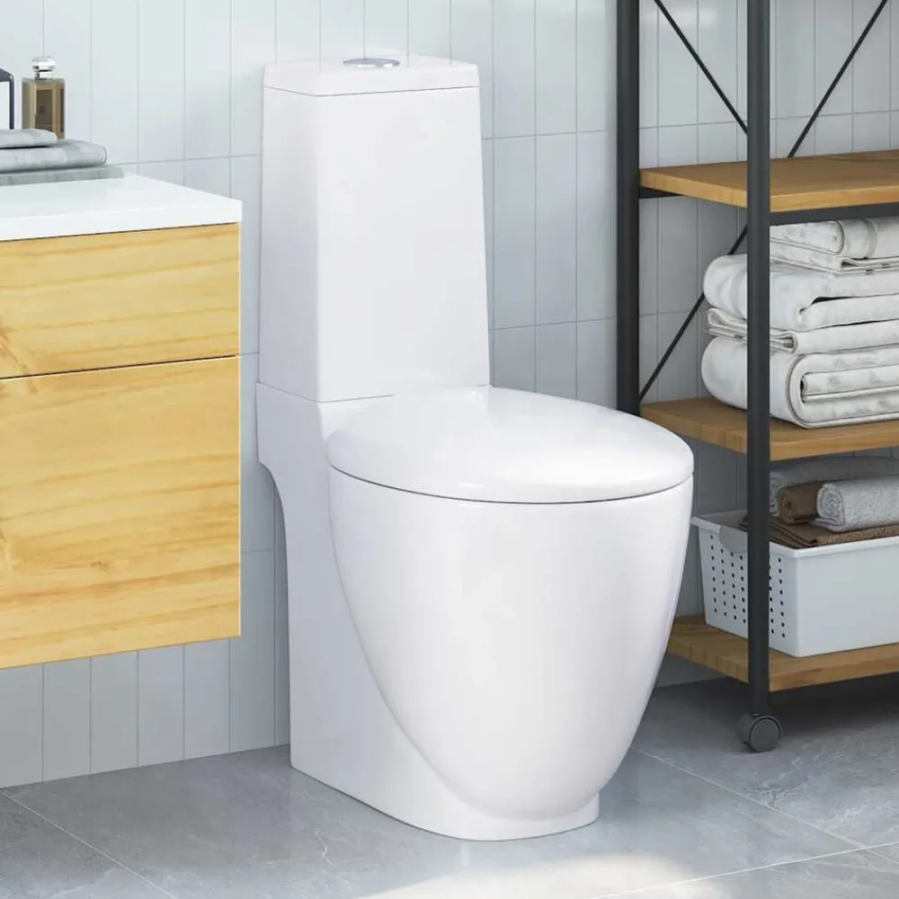 Toilet met afvoer achter keramiek>vidaXL Best