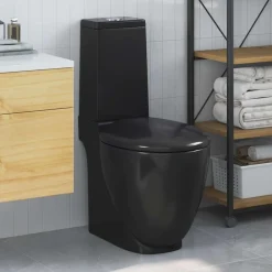 Toilet rond afvoer onder keramiek>vidaXL