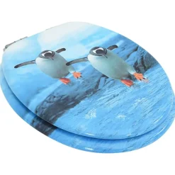 Toiletbril met soft-close deksel pinguïn MDF><noscript><img width=