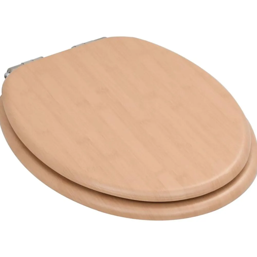 Sanitair & Loodgietersbenodigdheden*vidaXL Toiletbril met soft-close deksel bamboe MDF