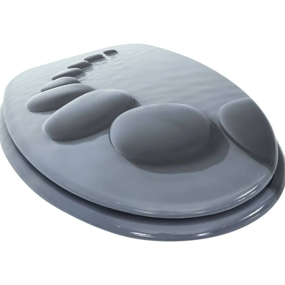 Toiletbril met soft-close deksel stenen MDF>vidaXL New