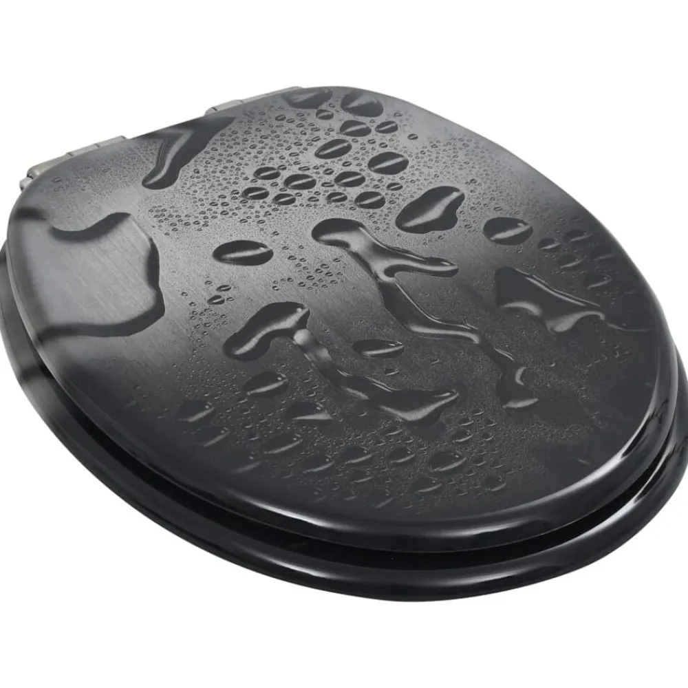 Toiletbril met soft-close deksel waterdruppel MDF>vidaXL Hot