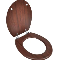 Toiletbril simpel ontwerp MDF bruin>vidaXL Outlet