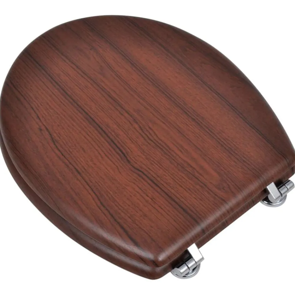 Toiletbril simpel ontwerp MDF bruin>vidaXL Outlet