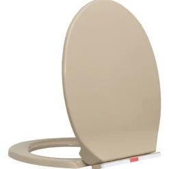 Sanitair & Loodgietersbenodigdheden*vidaXL Toiletbril soft-close en quick-release ovaal Beige