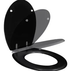 Sanitair & Loodgietersbenodigdheden*vidaXL Toiletbril soft-close simpel ontwerp MDF zwart
