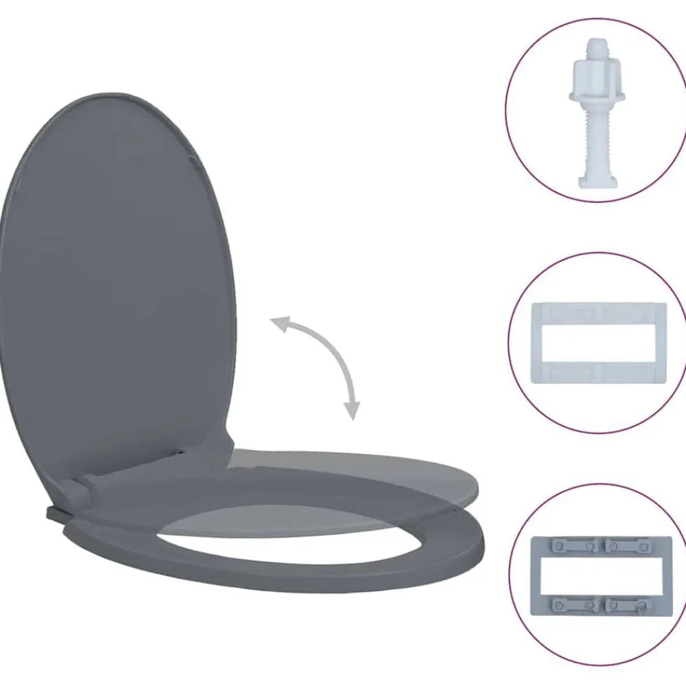 Toiletbril soft-close ovaal>vidaXL Hot
