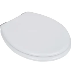 Toiletbril soft-close simpel ontwerp MDF wit><noscript><img width=