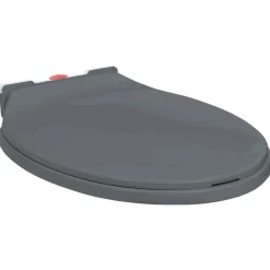 Sanitair & Loodgietersbenodigdheden*vidaXL Toiletbril soft-close en quick-release ovaal Grijs
