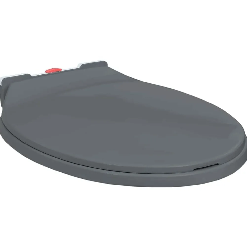 Sanitair & Loodgietersbenodigdheden*vidaXL Toiletbril soft-close en quick-release ovaal Grijs