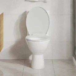 Sanitair & Loodgietersbenodigdheden*vidaXL Toiletbril soft-close ovaal wit