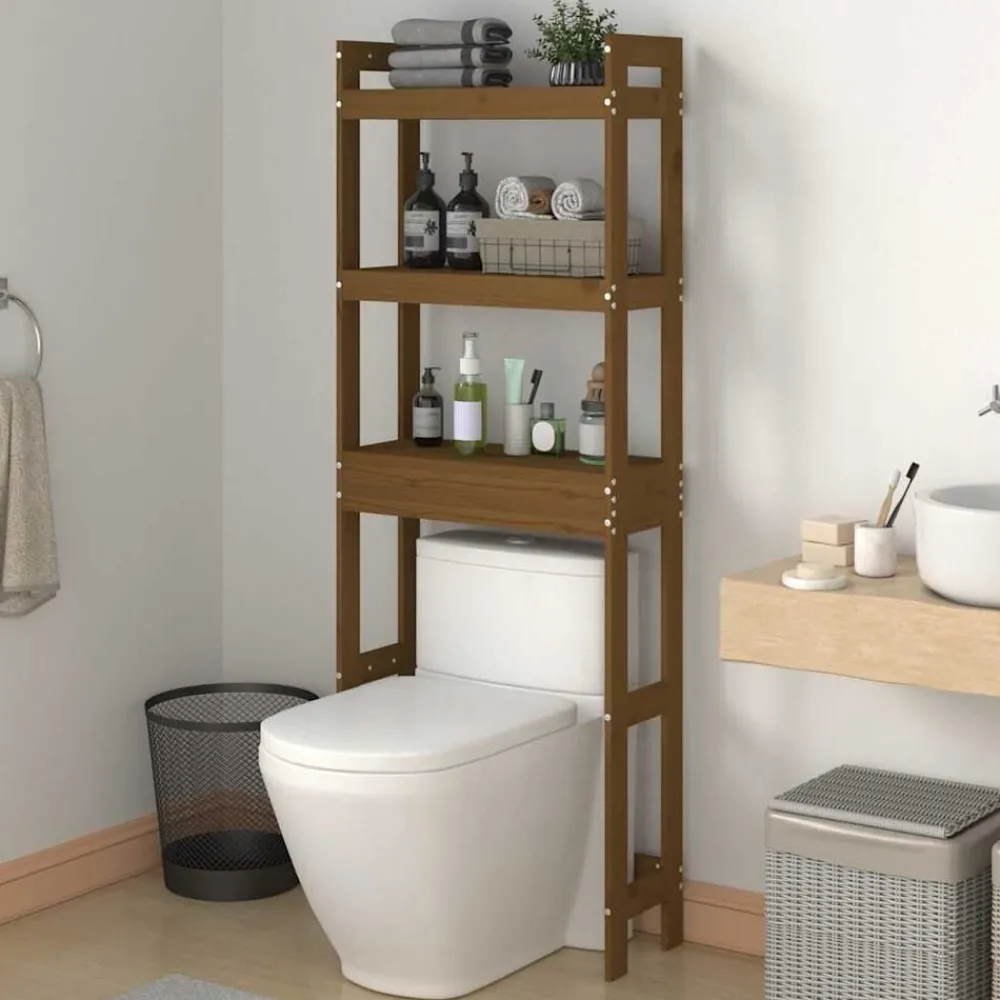 Toiletrek 63x26x171 cm massief grenenhout>vidaXL Best