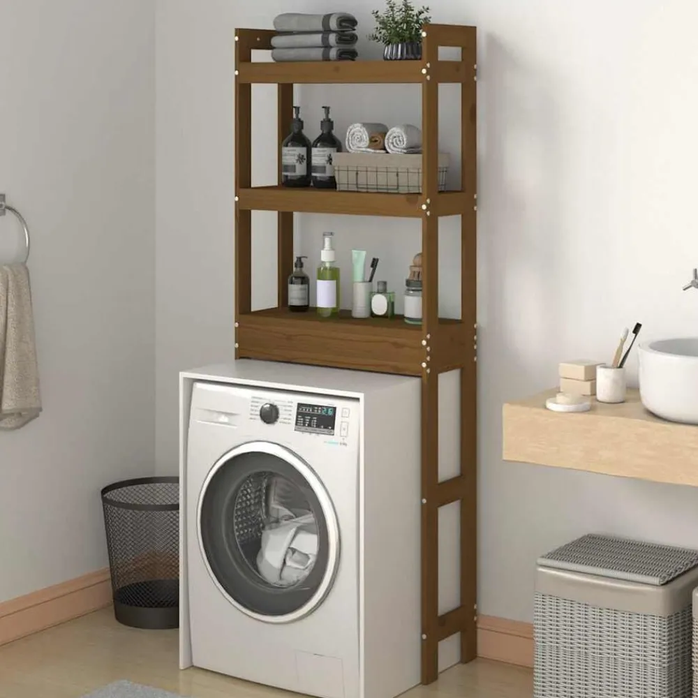 Toiletrek 63x26x171 cm massief grenenhout>vidaXL Best