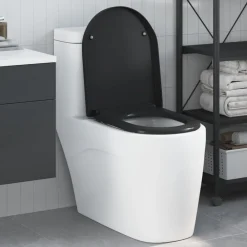 Sanitair & Loodgietersbenodigdheden*vidaXL Toiletzitting 49 x 36 x 4 cm Duroplast Zwart