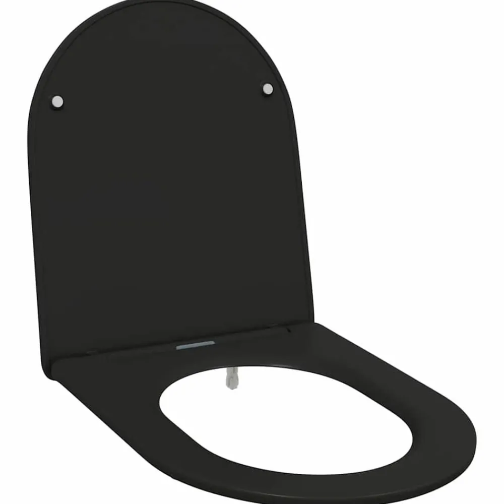 Sanitair & Loodgietersbenodigdheden*vidaXL Toiletzitting 47 x 36 x 3,4 cm Duroplast Zwart