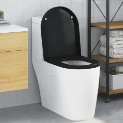 Sanitair & Loodgietersbenodigdheden*vidaXL Toiletzitting 48 x 36,5 x 4,5 cm Polypropyleen Zwart