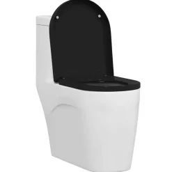 Sanitair & Loodgietersbenodigdheden*vidaXL Toiletzitting 48 x 36,5 x 4,5 cm Polypropyleen Zwart