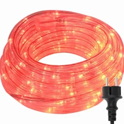 Verlichting*vidaXL Touwenlicht met 1200 LED 50 m PVC Rood