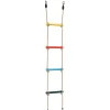 Buitenspeelgoed*vidaXL Touwladder voor kinderen met 4 sporten meerkleurig