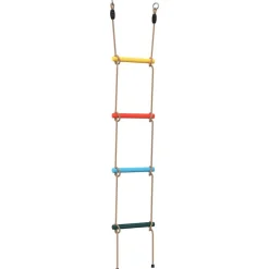 Buitenspeelgoed*vidaXL Touwladder voor kinderen met 4 sporten meerkleurig
