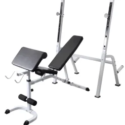 Trainingsbank met gewichtenrek en halterset 60,5 kg>vidaXL Hot