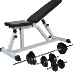 Trainingsbank met halterset 30,5 kg>vidaXL Best