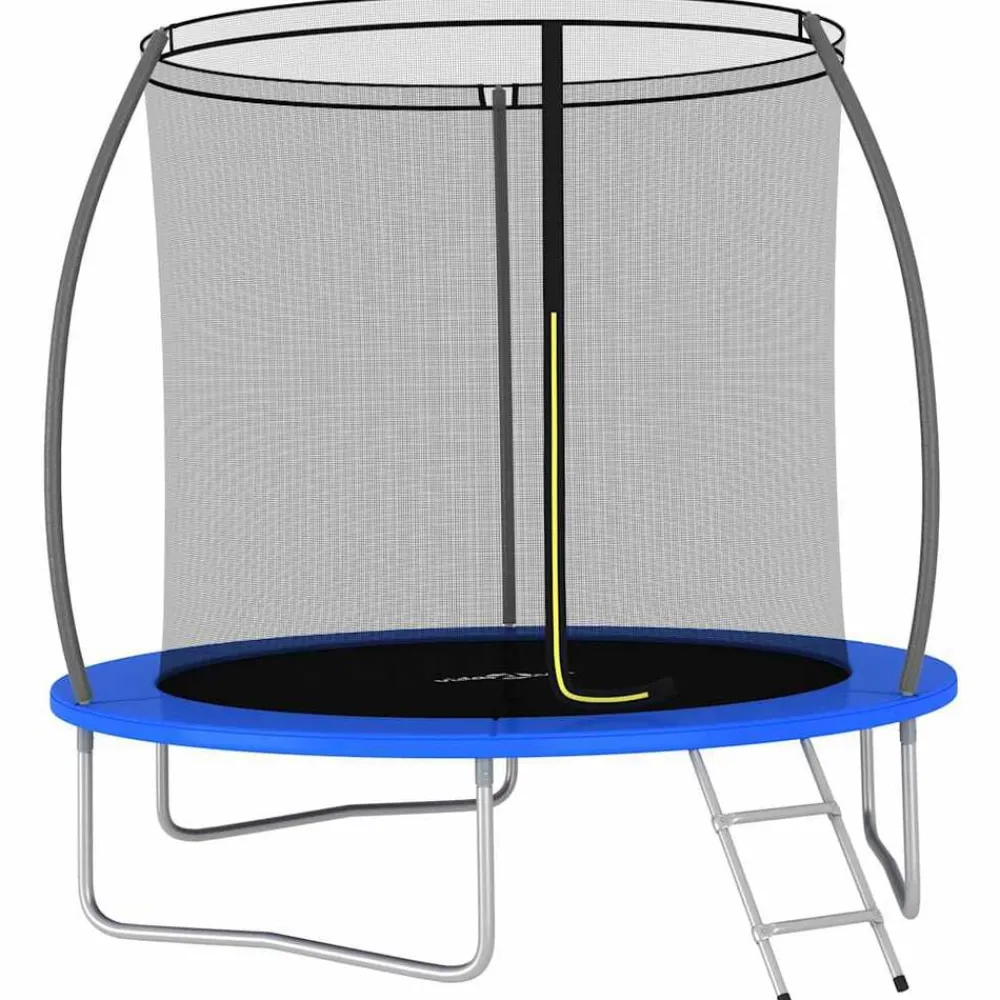 Buitenspeelgoed*vidaXL Trampolineset rond 100 kg 244x55 cm Blauw