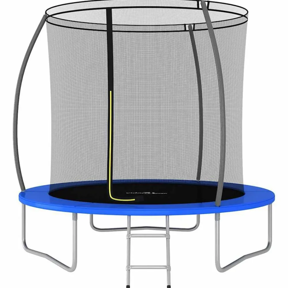 Buitenspeelgoed*vidaXL Trampolineset rond 100 kg 244x55 cm Blauw
