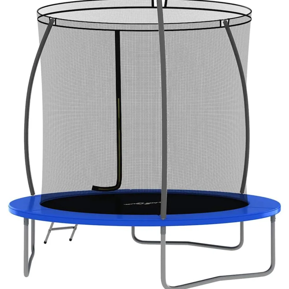 Buitenspeelgoed*vidaXL Trampolineset rond 100 kg 244x55 cm Blauw