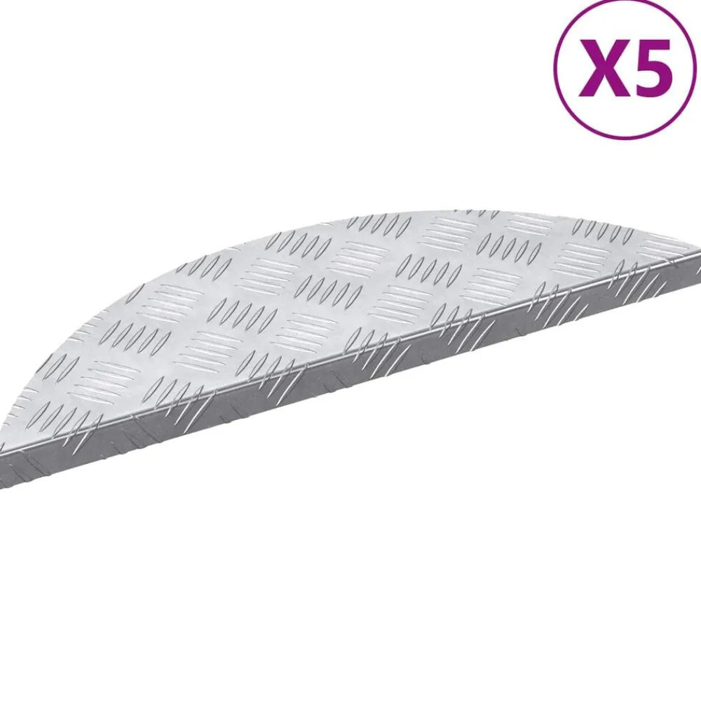 Huishoudelijke Benodigdheden*vidaXL Trap Tread 5 pcs Zilver 60 x 18 x 2,5 cm Aluminium