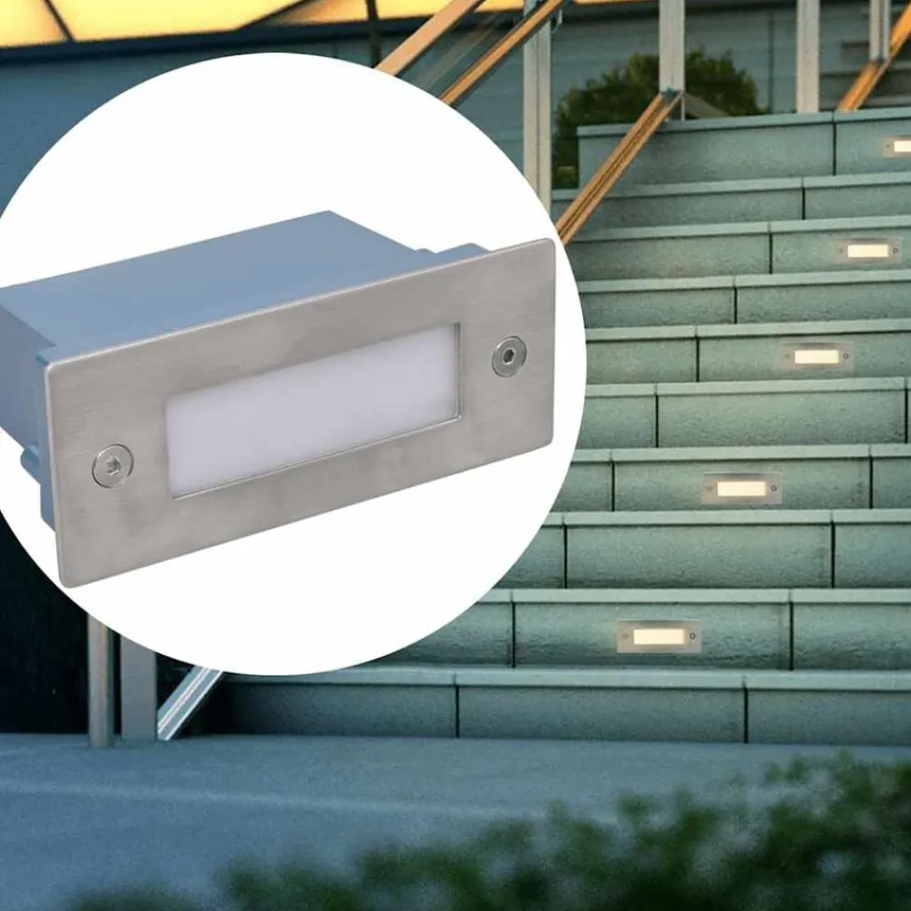 Trapinbouwspot 2 st LED 44x111x56 mm>vidaXL New