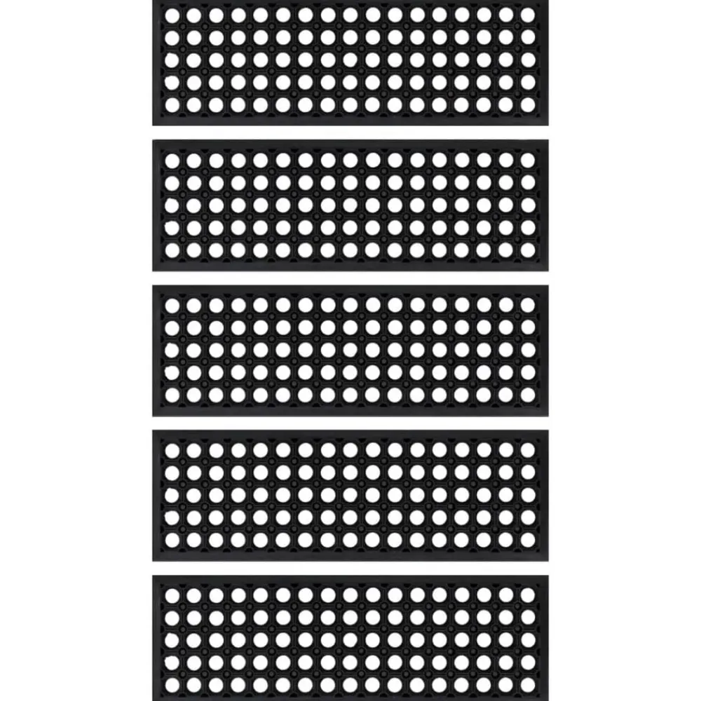 Huishoudelijke Benodigdheden*vidaXL Trapmatten 5 st 25x75 cm rubber