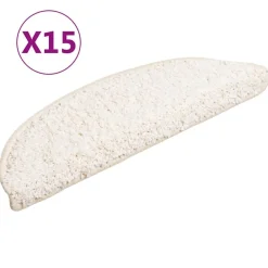Huishoudelijke Benodigdheden*vidaXL Trapmatten 15 st 56x17x3 cm Halfrond Wit