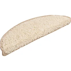 Huishoudelijke Benodigdheden*vidaXL Trapmatten 15 st 56x17x3 cm Crème Halfrond Cr&egrave;me