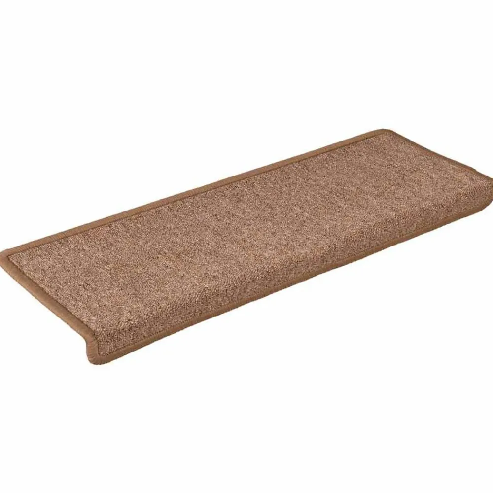 Huishoudelijke Benodigdheden*vidaXL Trapmatten 15 st 65x21x4 cm Rechthoekige Rand Bruin