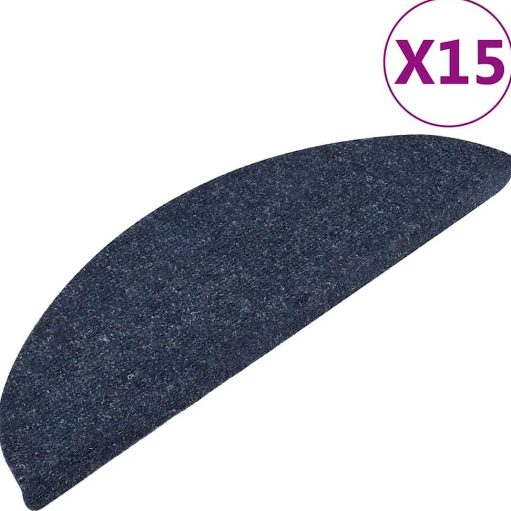 Huishoudelijke Benodigdheden*vidaXL Trapmatten zelfklevend 15 st 56x17x3 cm Blauw