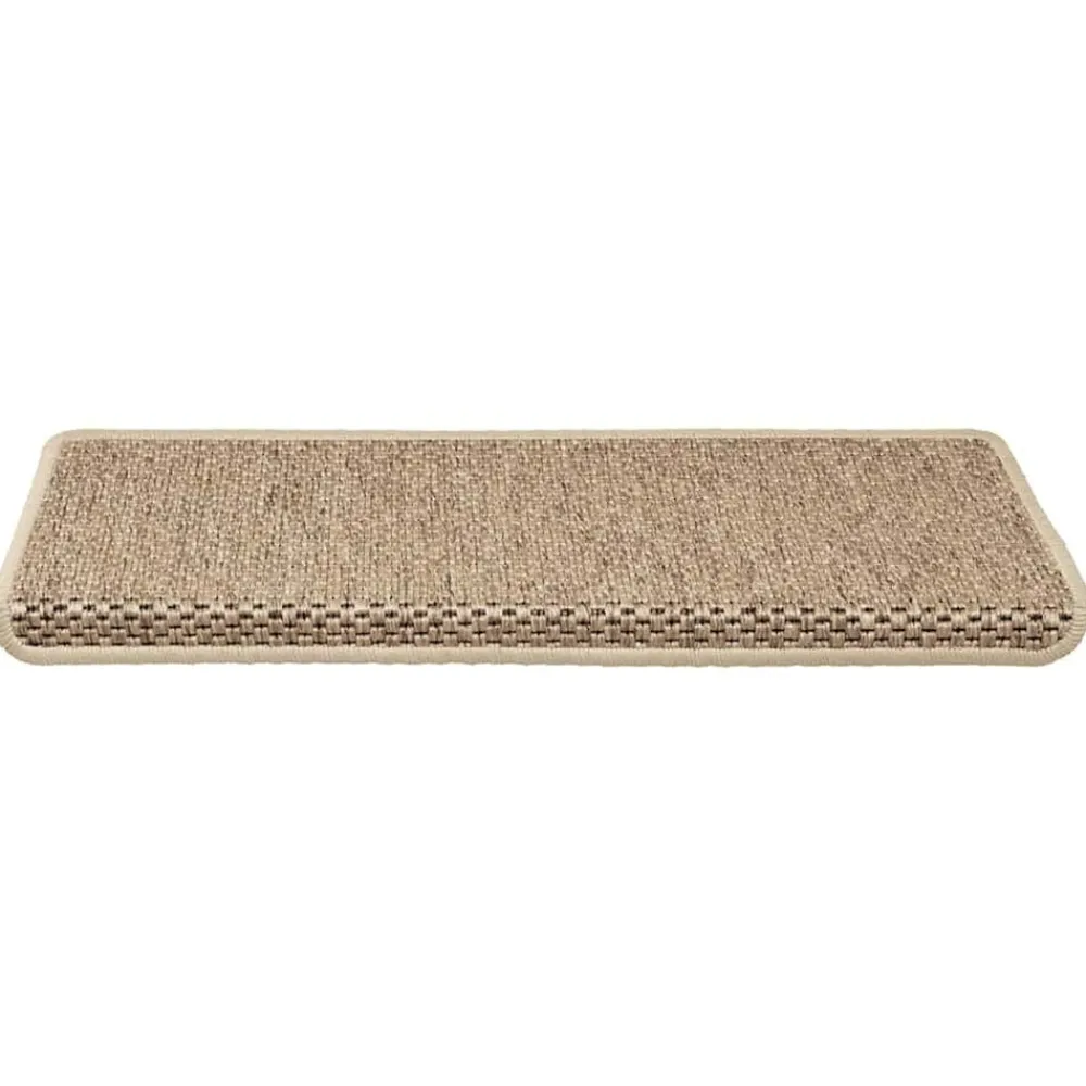 Huishoudelijke Benodigdheden*vidaXL Trapmatten zelfklevend 15 st sisal-look 65x21x4 cm kleurig Zand