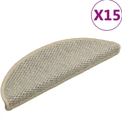 Huishoudelijke Benodigdheden*vidaXL Trapmatten zelfklevend 15 st sisal-look 56x17x3 cm Lichtgroen