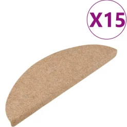 Huishoudelijke Benodigdheden*vidaXL Trapmatten zelfklevend 15 st 56x17x3 cm Beige