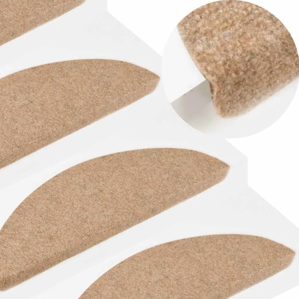 Huishoudelijke Benodigdheden*vidaXL Trapmatten zelfklevend 15 st 56x17x3 cm Beige