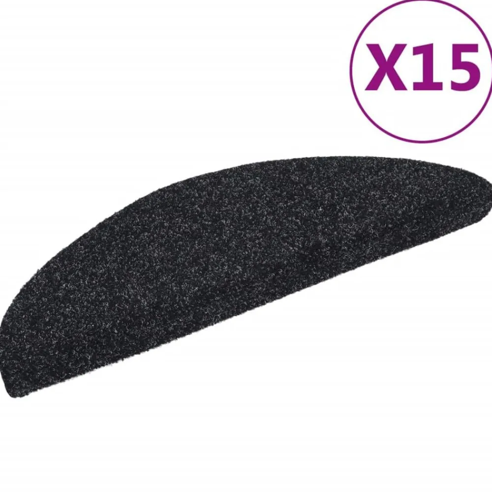 Trapmatten Zelfklevend 15 stuks 56x17x3 cm Halfrond>vidaXL New