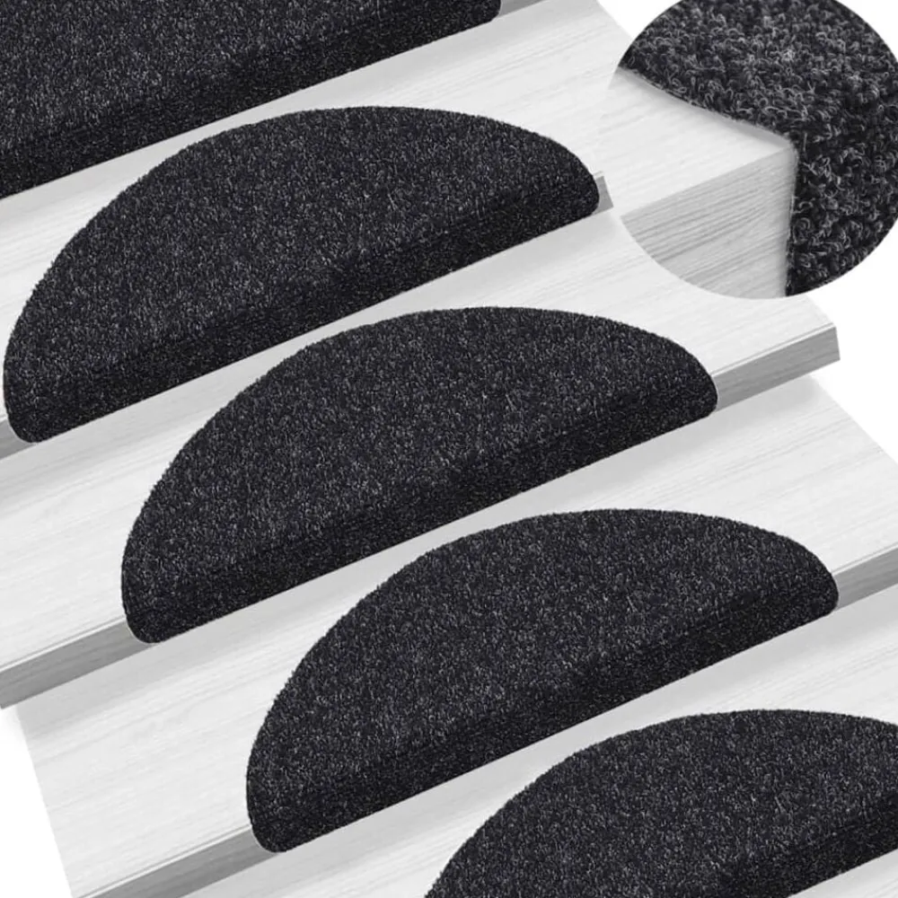 Trapmatten Zelfklevend 15 stuks 56x17x3 cm Halfrond>vidaXL New