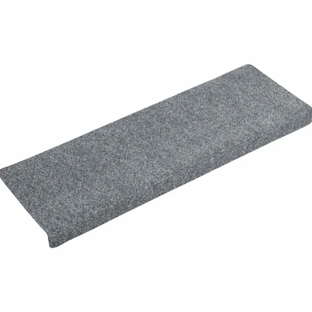 Huishoudelijke Benodigdheden*vidaXL Trapmatten zelfklevend 15 stuks 65x21x4 cm met rechthoekige rand Lichtgrijs